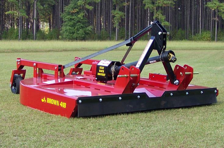 Brown 8' Round Back, #6 540 PTO, 16,324 fpm, Cat II/III quick hitch compatible, 2" capacity, 80+ hp