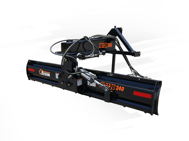 Bison HEAVY, Cat II, mechanical link angle/tilt/offset, 18" blade, 3" pin, 6" edge, 80-120 hp