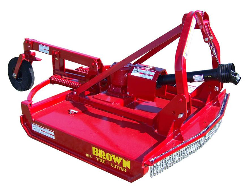 Brown 5' Open Back, 1000 PTO, 165 hp gearbox, slip clutch, Cat II, for 60-100 hp, 6" capacity