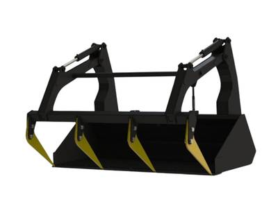 Martatch 84" Hay Grapple Bucket, for big bales, 2 cyl, hoses, Code A mount MHGR84