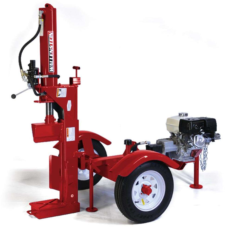 Wallenstein Pivoting hort/vert, 5"x24" cylinder, 31-ton, 10 hp Vanguard, auto-return, highway tires, 2" ball