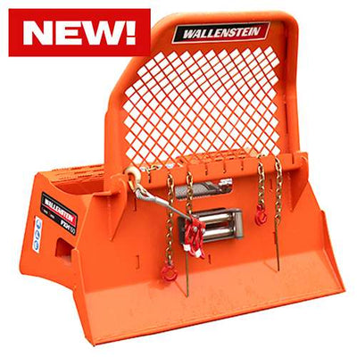 Wallenstein Mount, Skid Loader, quick-attach w/boom lock brackets, flat couplers, with tieback