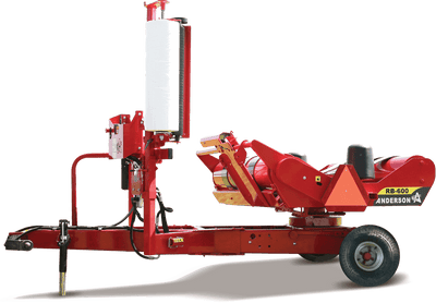 Anderson RB600, auto remote control for one-person operation, bale tipper, use tractor hydraulics