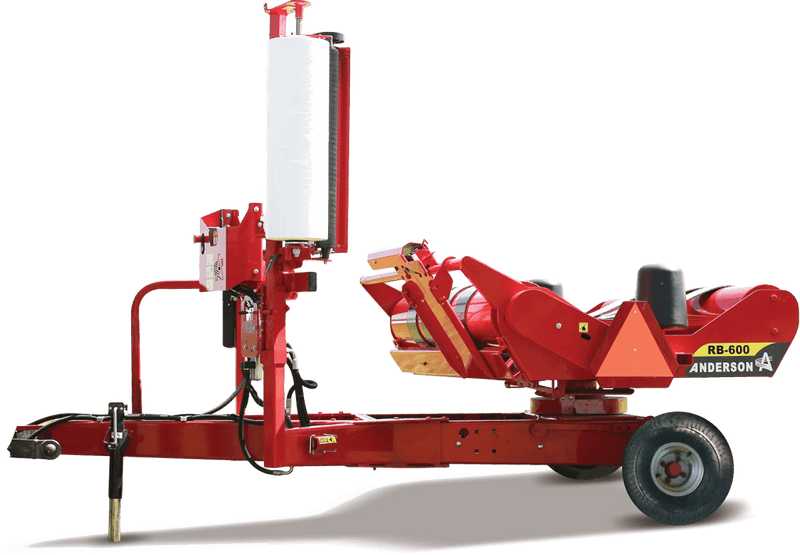 Anderson RB600, auto remote control for one-person operation, bale tipper, use tractor hydraulics