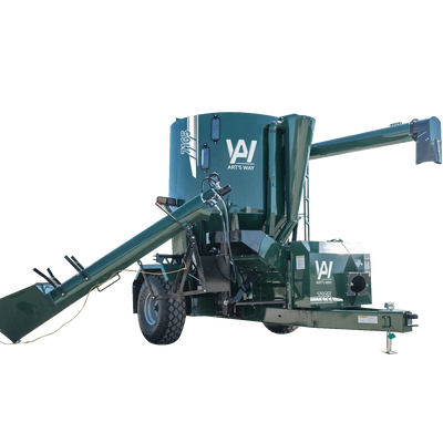 Art's Way 7165 w/26" hammer mill, 165 bu tank, hydr auger swing & drive, self-cont hydr, 540 PTO ADD screens