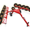 Enorossi 12-Wheel Batrake V-rake, 20-24' raking, 60" wheels, high clearance cart, for 10'-14' swather