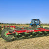 Enorossi 14-Wheel Maximus V-rake, 24'-27' raking, wheels forward, 60" wheels, high clearance cart, for 12'-16' MR14