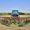 Enorossi 14-Wheel Maximus V-rake, 24'-27' raking, wheels forward, 60" wheels, high clearance cart, for 12'-16' MR14