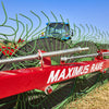 Enorossi 16-Wheel Maximus V-rake, 27'-30' raking, wheels forward, 60" wheels, gauge wheels, for 14'-18'