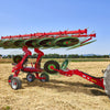 Enorossi 16-Wheel Maximus V-rake, 27'-30' raking, wheels forward, 60" wheels, gauge wheels, for 14'-18'