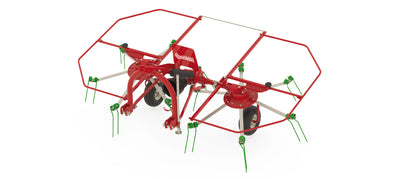 Enorossi 3-point Combo HayTop tedder-rake, center delivery, 10'6" working width, two tires
