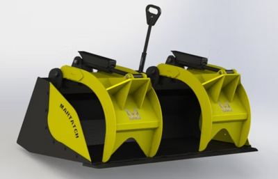 Martatch 72" Scrap Bucket Grapple, 2 cyl, hoses, skid steer mount