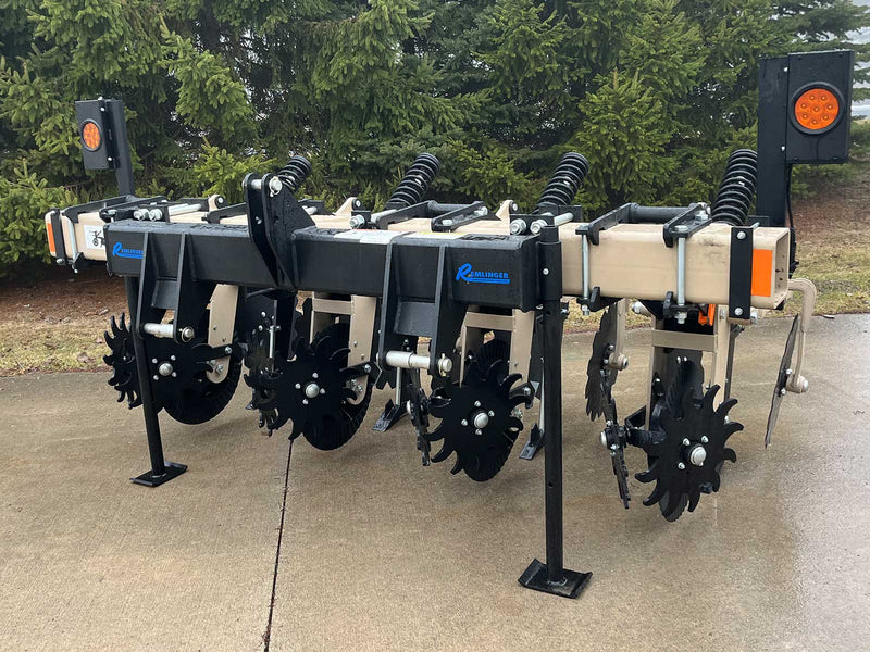 Remlinger -Row 30" rigid 7"x7" toolbar, Cat II-IIIN-III hitch, shear bolt shanks, 20" coulters