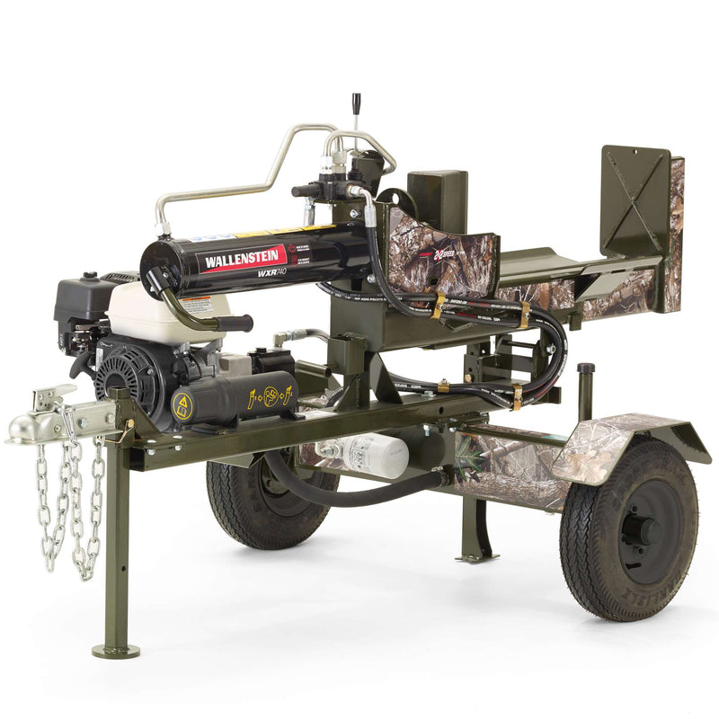 Wallenstein Firebolt regen, pivoting hort/vert, 4.5"x24" cylinder, 27-ton, 6.5 hp Vanguard, tires, 2" ball