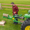Wallenstein Horizontal, 4"x24" cyl, 20-ton, w/hoses & tips, auto return, open center