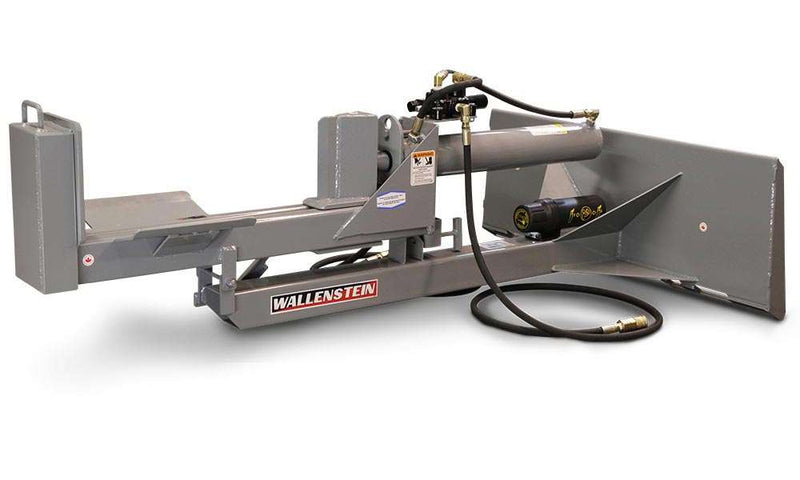 Wallenstein Pivoting hort/vert, 4"x24" cyl, 20-ton, auto-return valve, w/hoses & flat tips