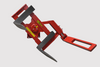 Wifo Class II carriage box rotator, 180-degree rotation, folding side tine