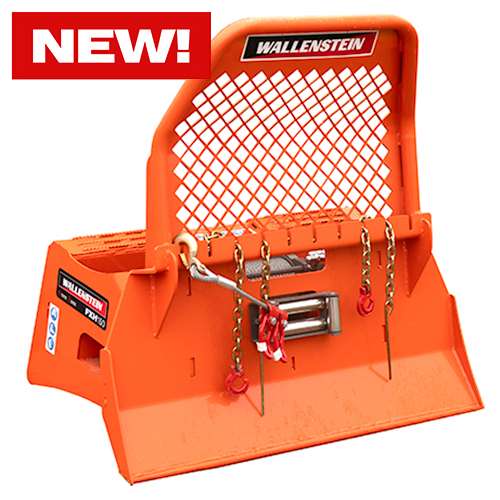 Wallenstein Mount, Skid Loader, quick-attach w/boom lock brackets, flat couplers, with tieback