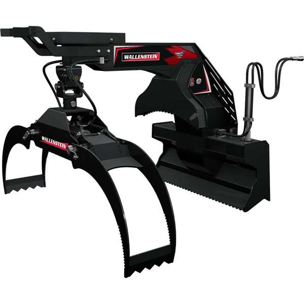 Wallenstein LXG430S Grapple, opens 72", 4500# cap, 180-deg free pivoting, spring-centered, for 70-100 hp