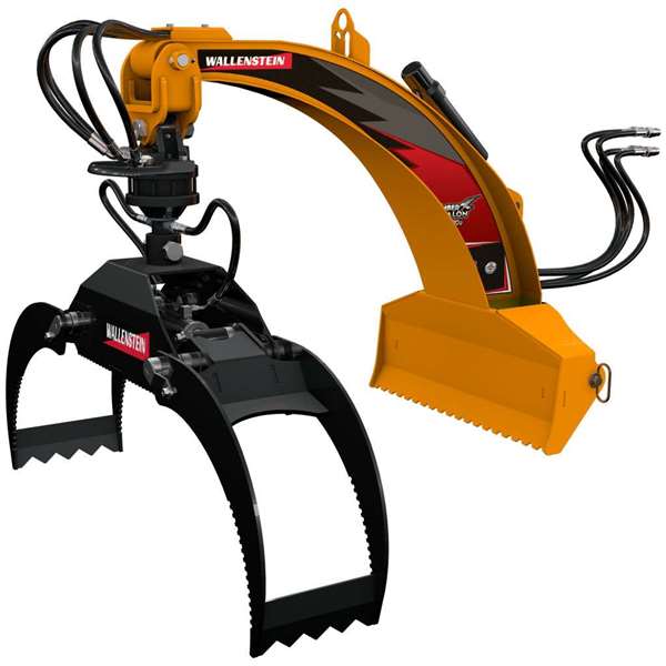 Wallenstein LXG320R Grapple, opens 48", 3000# cap, hydraulic rotator, for 25-65 hp