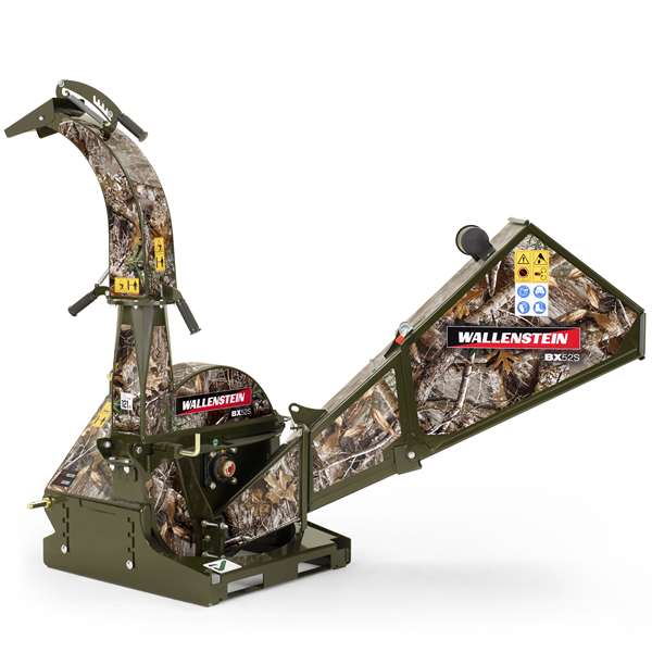 Wallenstein BX52S Chipper, 5" capacity, 540 PTO, Cat I hitch, 25" rotor, 4 knives, bed knife, for 18-50 hp